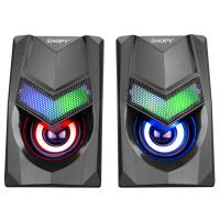 SNOPY SN-X25 2.0 Multimedia RGB Işıklı 3W*2 Siyah USB Speaker - 1